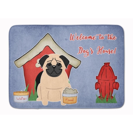 Carolines Treasures Dog House Collection Pug Fawn Machine Washable Memory Foam Mat BB2762RUG